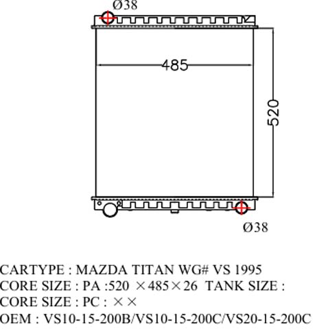 Радиатор TITAN 95- MA-0122-26-K (GSP)