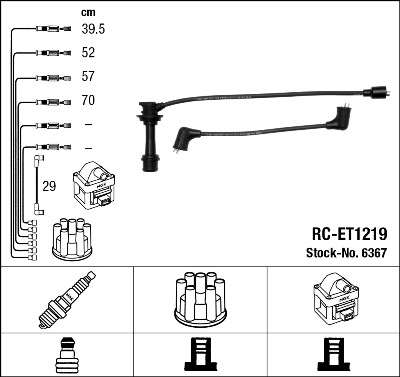 Провода зажигания RC-ET1219 6367 (NGK)