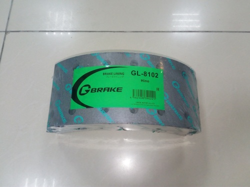 Тормозные накладки F (кмпл 4 шт.) HINO RANGER T320-1102, 1611L26, GL-8102 (G-BRAKE)