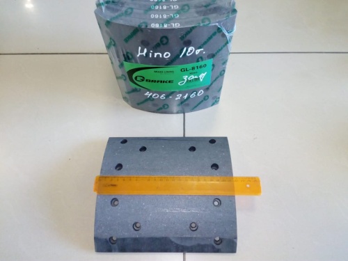 Тормозные накладки R (8 шт.) HINO700, HINO 10T. зад Z4068-2160, S4744-24570, S4744-3E0250, T406-2160, AL-8160, 1611L39, GL-8160 (G-brake)
