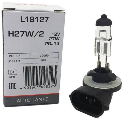 Лампа галогеновая H27 12V 27W PGJ13 L18127 (LYNX)