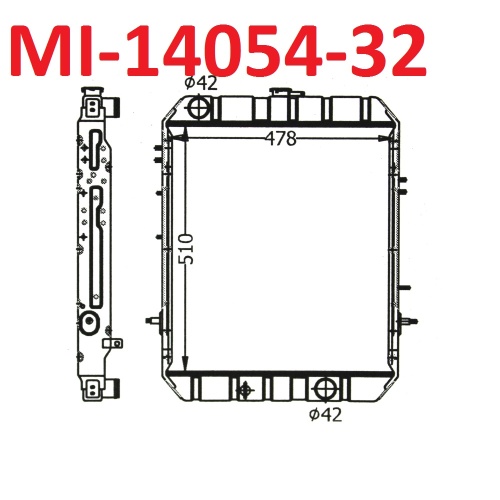 Радиатор MMC CANTER медный MI-14054-32 (AD)