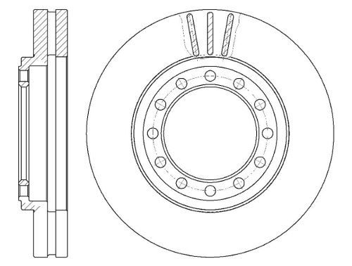 Тормозной диск перед ISUZU ELF, MAZDA TITAN GR-02901 (G-brake)