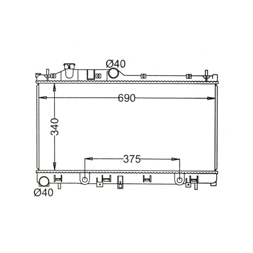 Радиатор SUBARU IMPREZA, LEGACY, XV, FORESTER 03~ SUB-0044-16-AT-K (GSP)