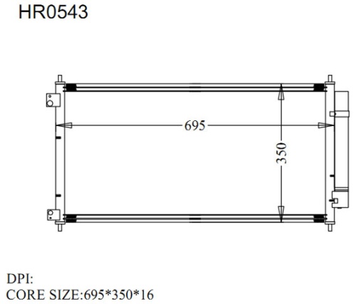 Радиатор кондиционера HR0543-K HONDA STREAM 2006- (GSP)