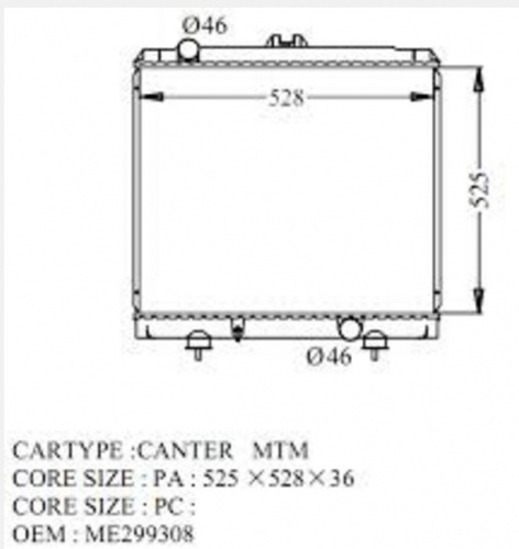 Радиатор CANTER 99- MI-0102-36-K (GSP)