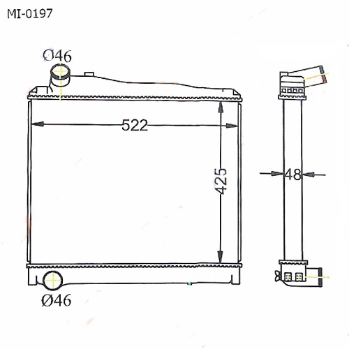 Радиатор FUSO MI-0197-48 (AD)