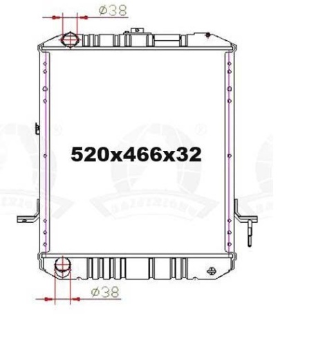 Радиатор ISUZU ELF  96~ медный IS-0037-32 (AD)