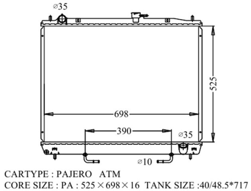 Радиатор MMC PAJERO 99-06 MI-0108-22-K (GSP)