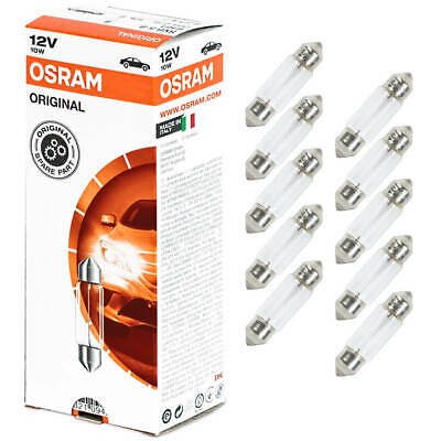 Лампа накаливания C10W (10W) SV8,5-8 двухцокольная 31мм  6438 8321094353 (OSRAM)