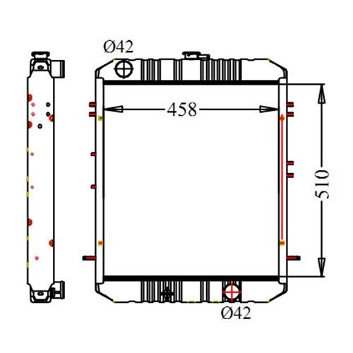 Радиатор MMC FUSO, CANTER 92-95 MI-0192-48-K (GSP)