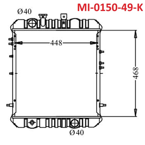 Радиатор MMC CANTER FE435 4D32 M/T 94~ медный MI-0150-49-K (GSP) 