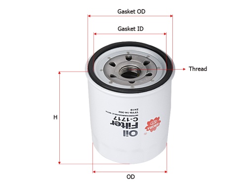 Фильтр масляный C-409A, C-1717 (SAKURA)